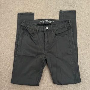 American Eagle dark gray high rise jegging